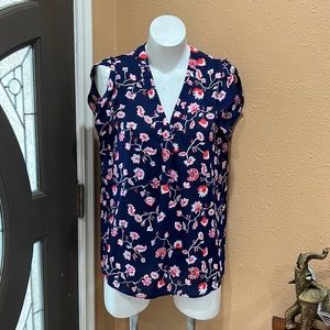 Dalia blue floral shirt